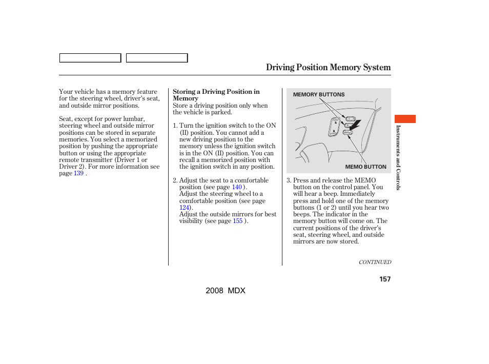 Acura 2008 MDX User Manual | Page 161 / 489