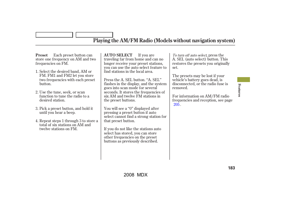 Acura 2008 MDX User Manual | Page 187 / 489