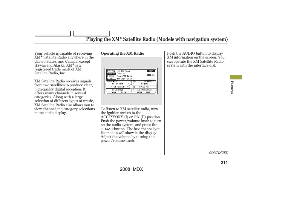 Acura 2008 MDX User Manual | Page 215 / 489