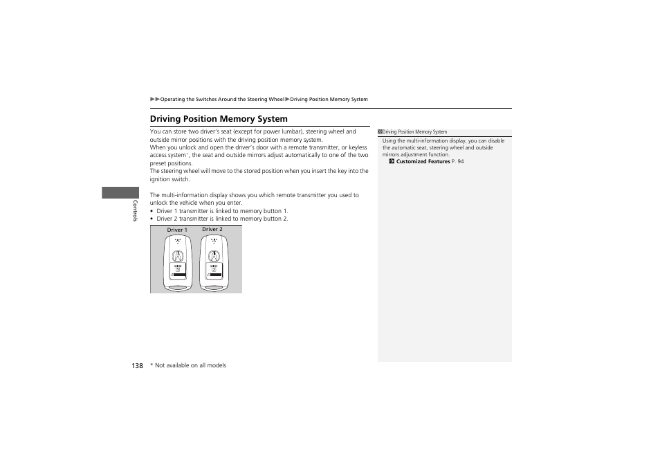 Acura 2012 ZDX User Manual | Page 140 / 370