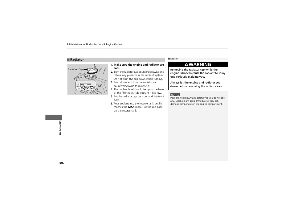 Warning | Acura 2012 ZDX User Manual | Page 288 / 370