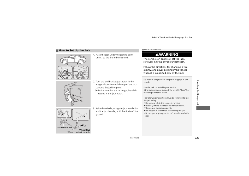 Warning | Acura 2012 ZDX User Manual | Page 325 / 370