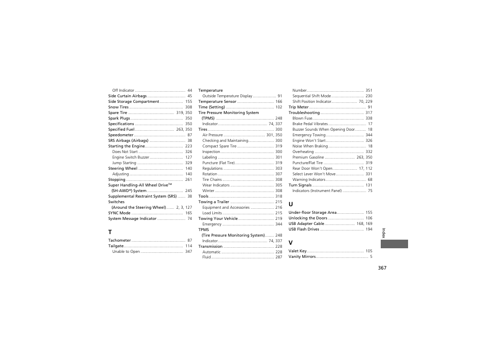 Acura 2012 ZDX User Manual | Page 369 / 370
