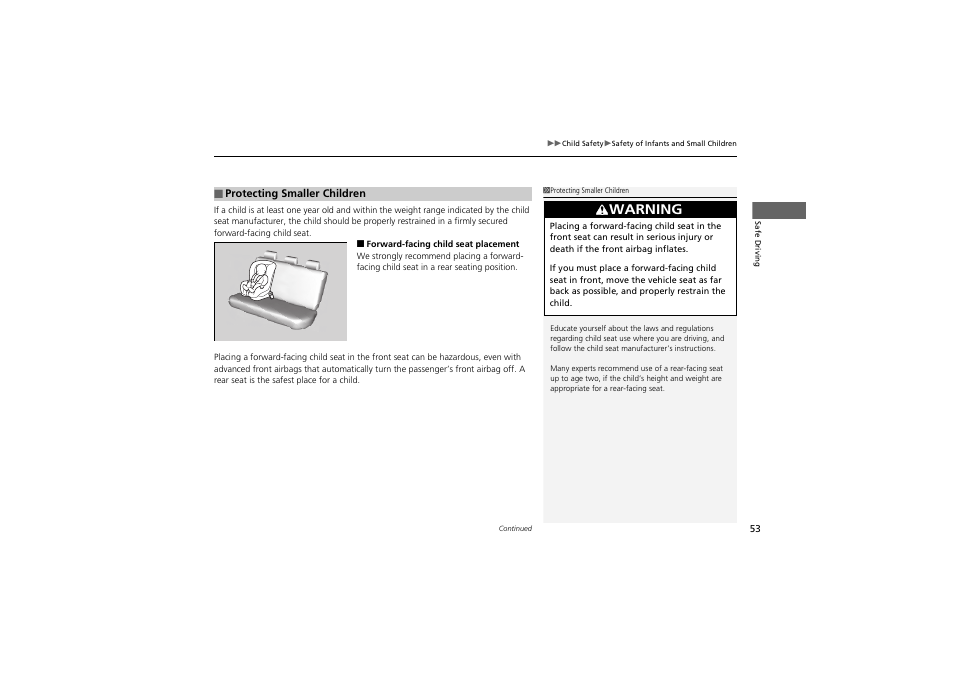 Warning | Acura 2012 ZDX User Manual | Page 55 / 370