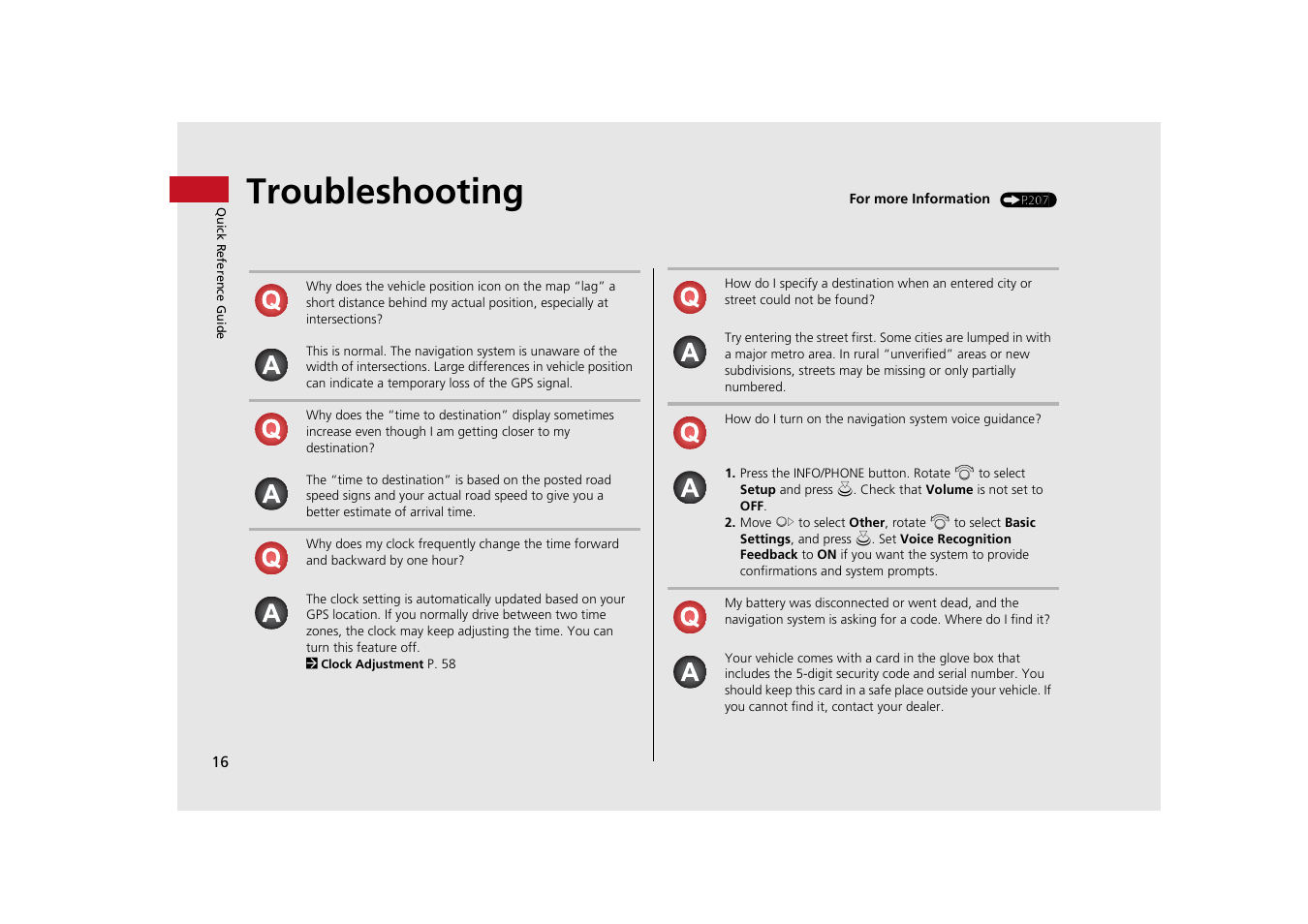 Troubleshooting | Acura 2013 ZDX Navigation User Manual | Page 18 / 251