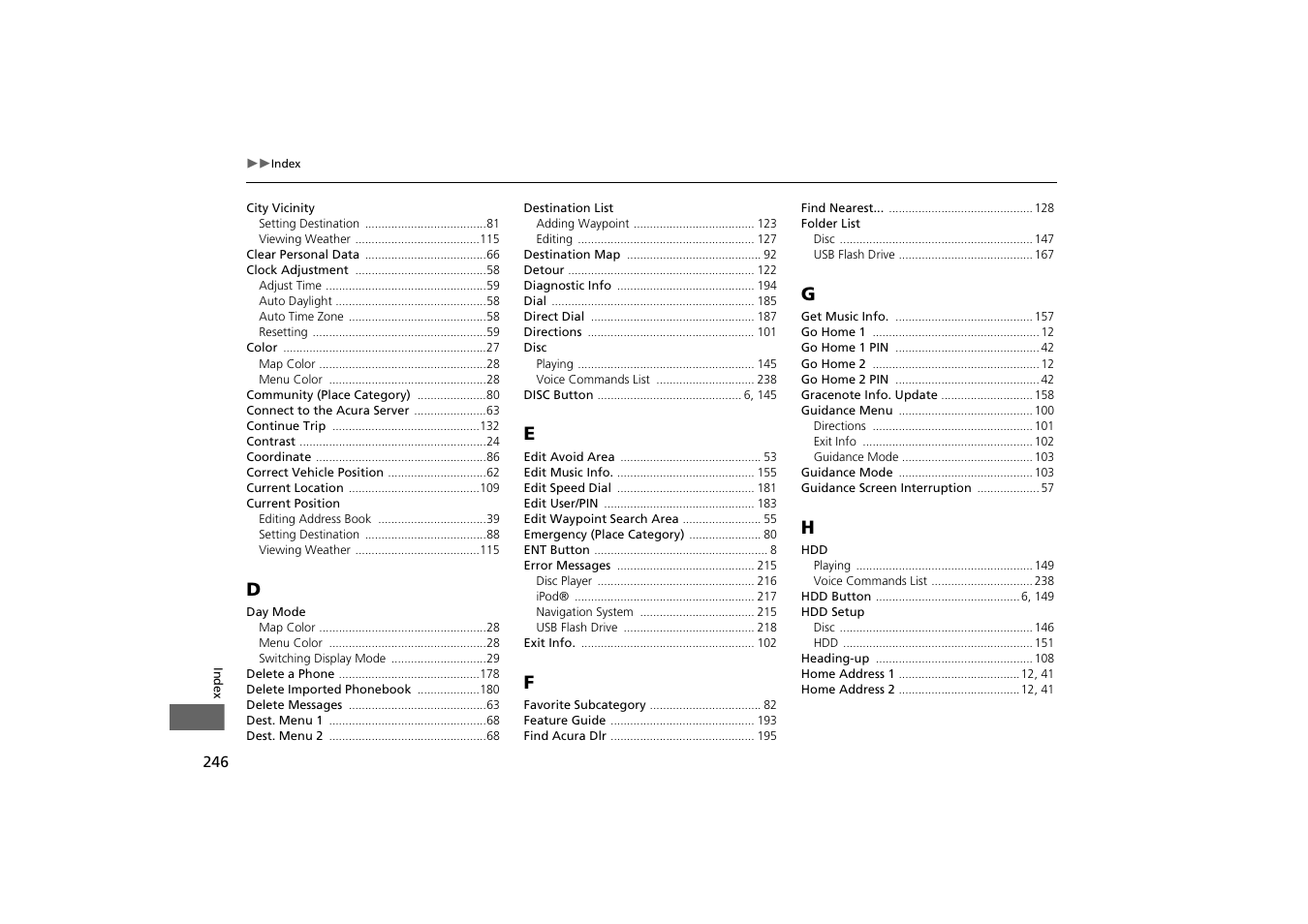 Acura 2013 ZDX Navigation User Manual | Page 248 / 251