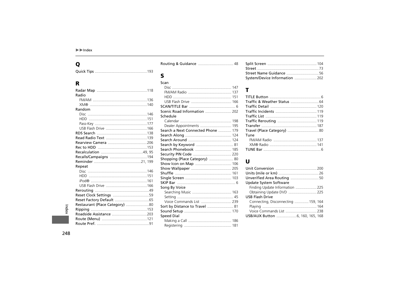 Acura 2013 ZDX Navigation User Manual | Page 250 / 251