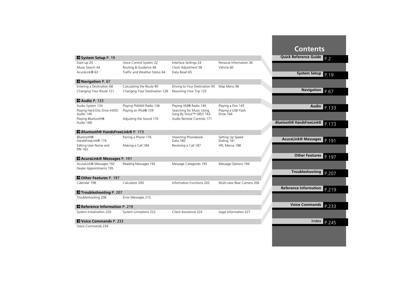 Acura 2013 ZDX Navigation User Manual | Page 3 / 251