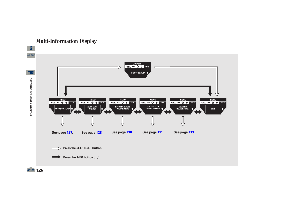 Multi-information display, 2013 tl | Acura 2013 TL User Manual | Page 130 / 650