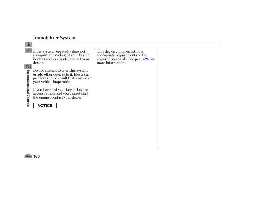 Immobilizer system | Acura 2013 TL User Manual | Page 154 / 650