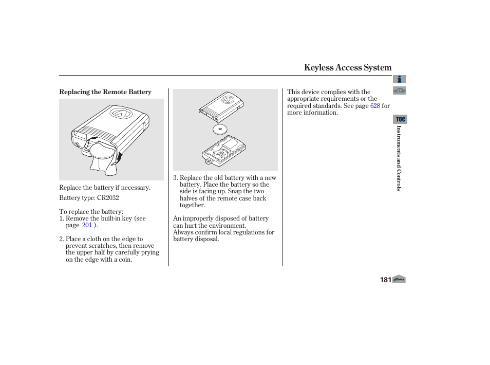 Keyless access system | Acura 2013 TL User Manual | Page 185 / 650