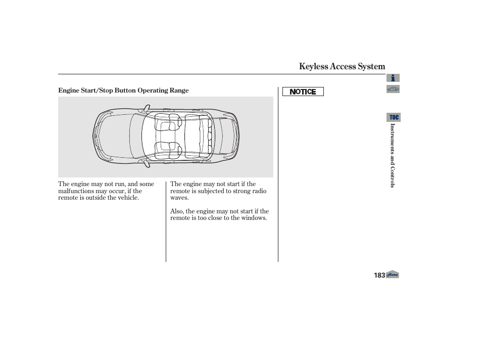 Keyless access system | Acura 2013 TL User Manual | Page 187 / 650