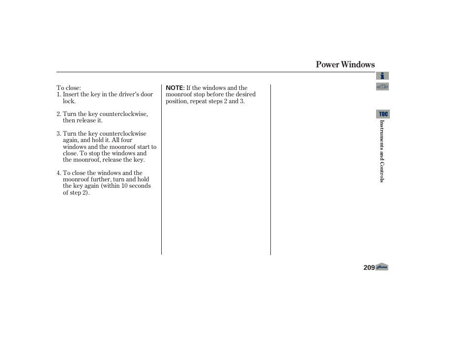 Power windows | Acura 2013 TL User Manual | Page 213 / 650