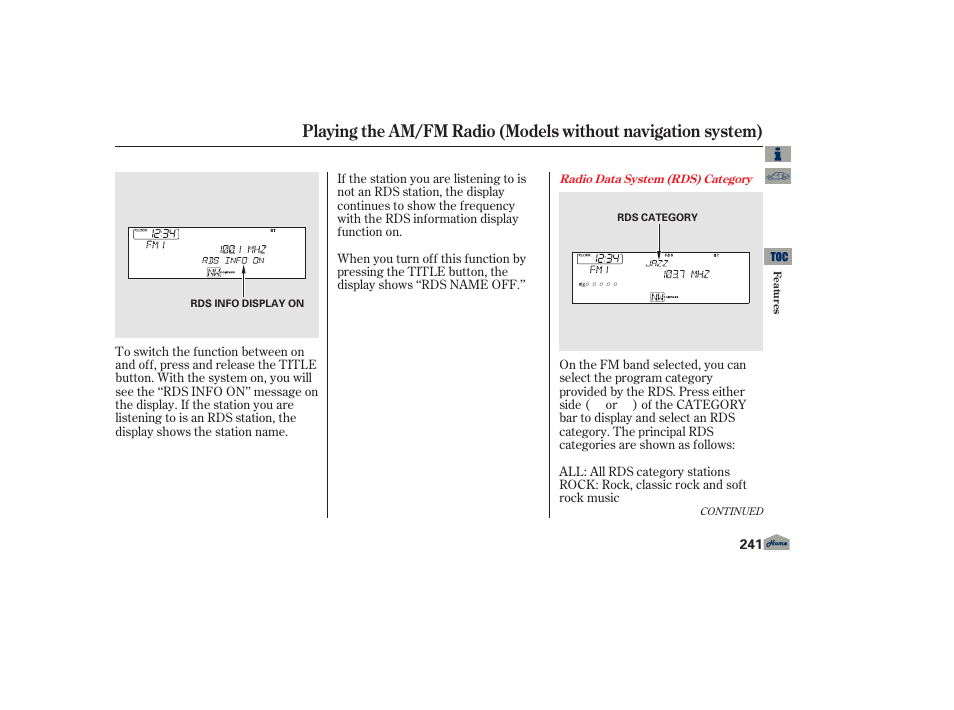 Acura 2013 TL User Manual | Page 245 / 650