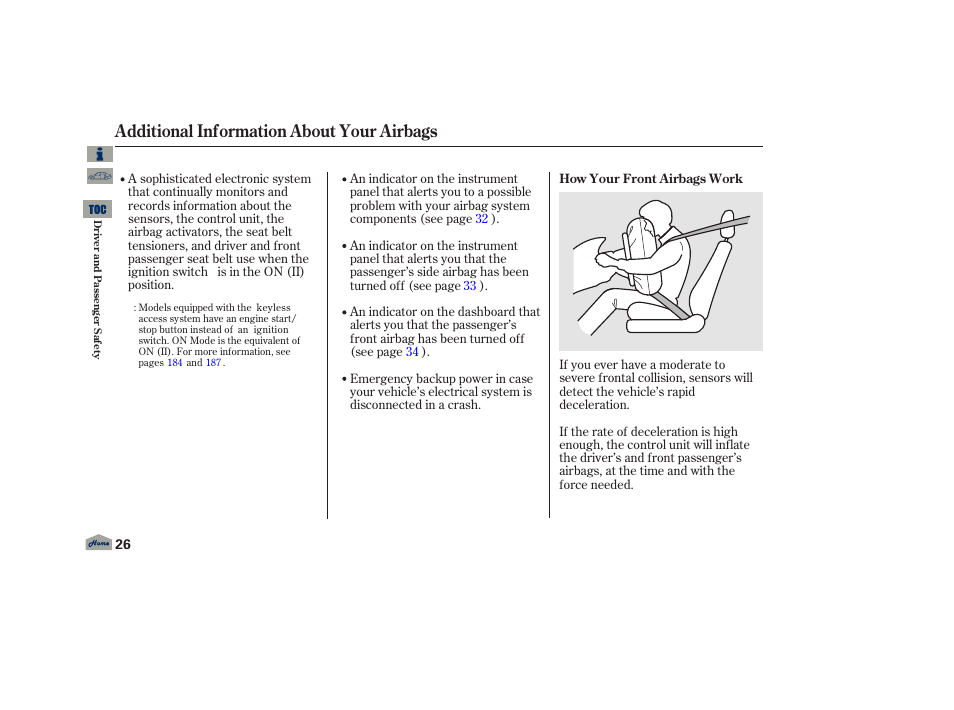 Additional information about your airbags | Acura 2013 TL User Manual | Page 30 / 650