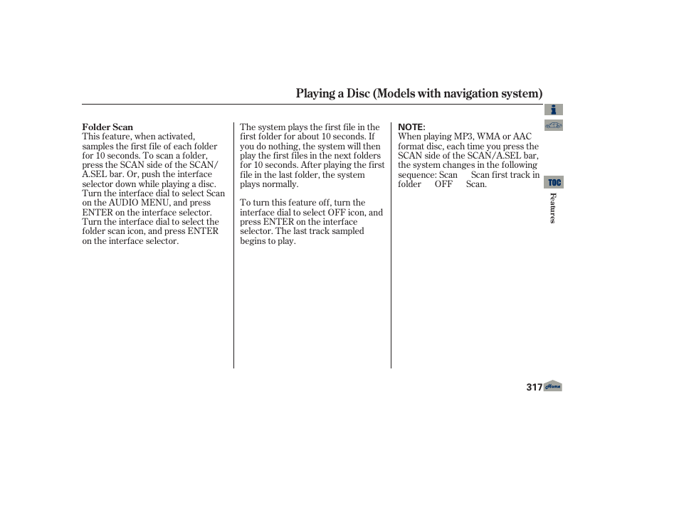 Playing a disc (models with navigation system) | Acura 2013 TL User Manual | Page 321 / 650