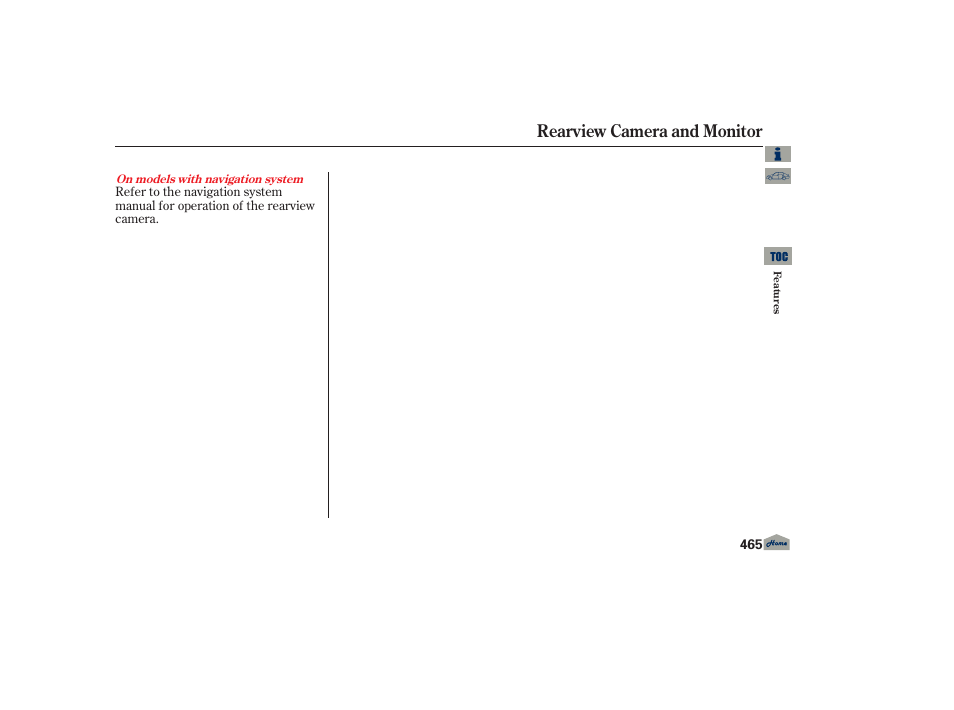 Rearview camera and monitor | Acura 2013 TL User Manual | Page 469 / 650