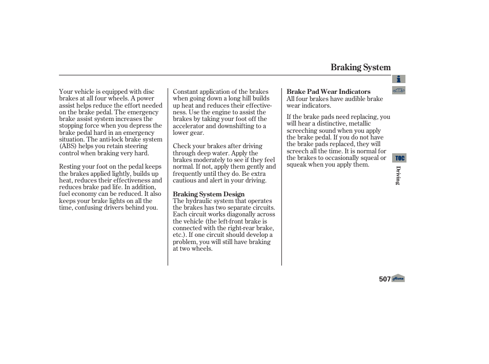 Braking system | Acura 2013 TL User Manual | Page 511 / 650