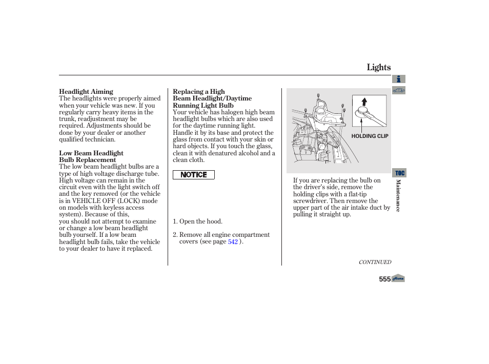 Lights | Acura 2013 TL User Manual | Page 559 / 650
