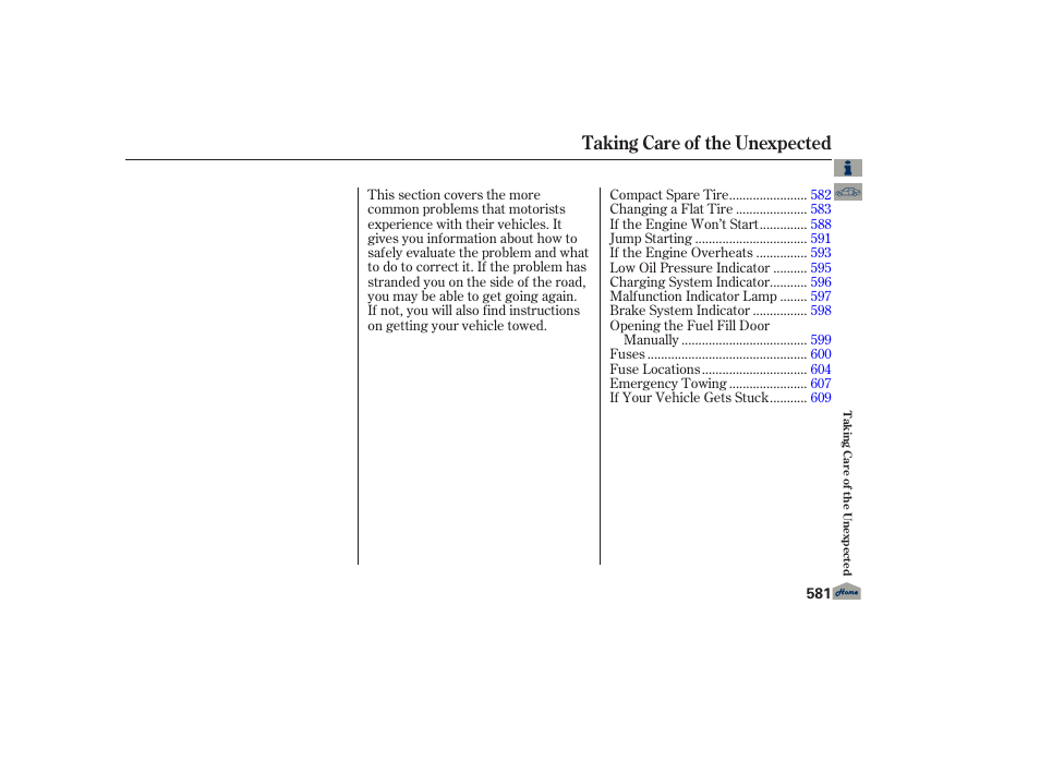 Taking care of the unexpected | Acura 2013 TL User Manual | Page 585 / 650