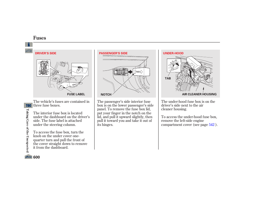Fuses | Acura 2013 TL User Manual | Page 604 / 650