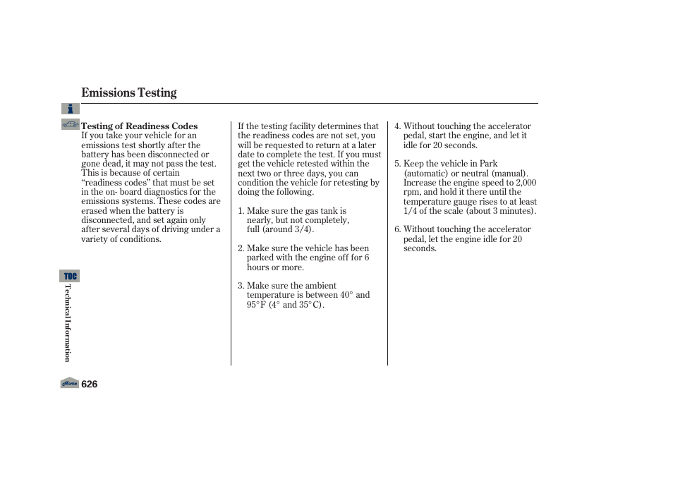 Emissions testing | Acura 2013 TL User Manual | Page 630 / 650