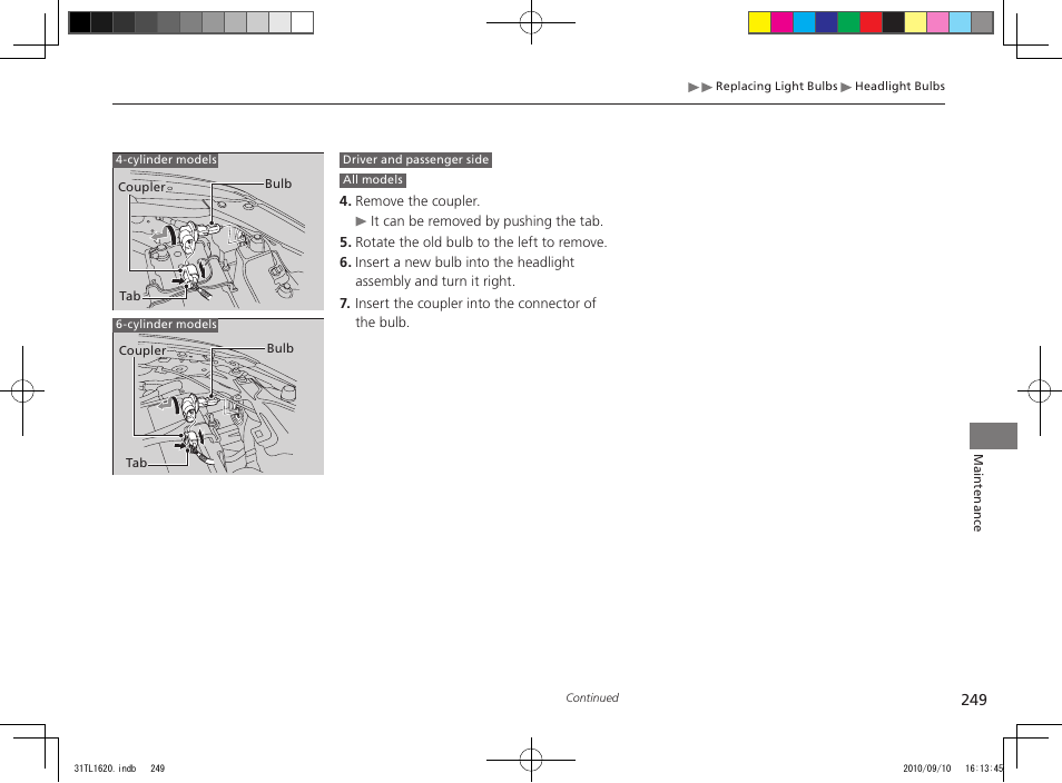 Acura 2011 TSX User Manual | Page 251 / 325