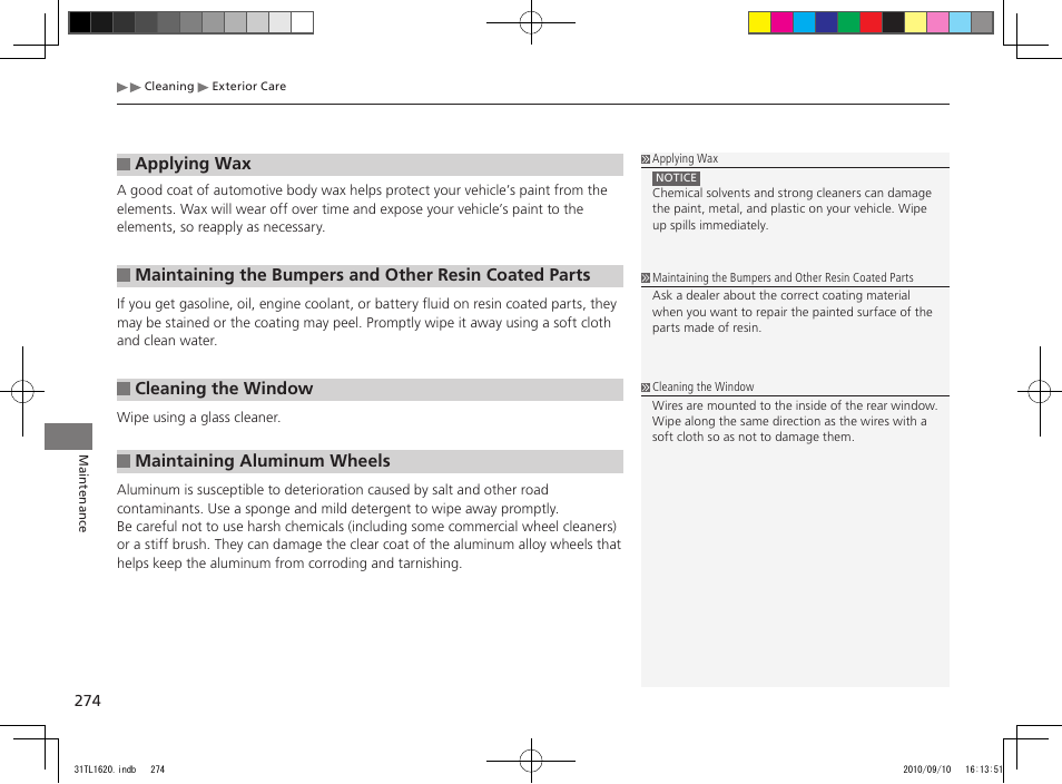 Acura 2011 TSX User Manual | Page 276 / 325