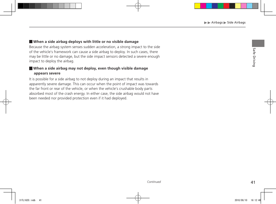 Acura 2011 TSX User Manual | Page 43 / 325