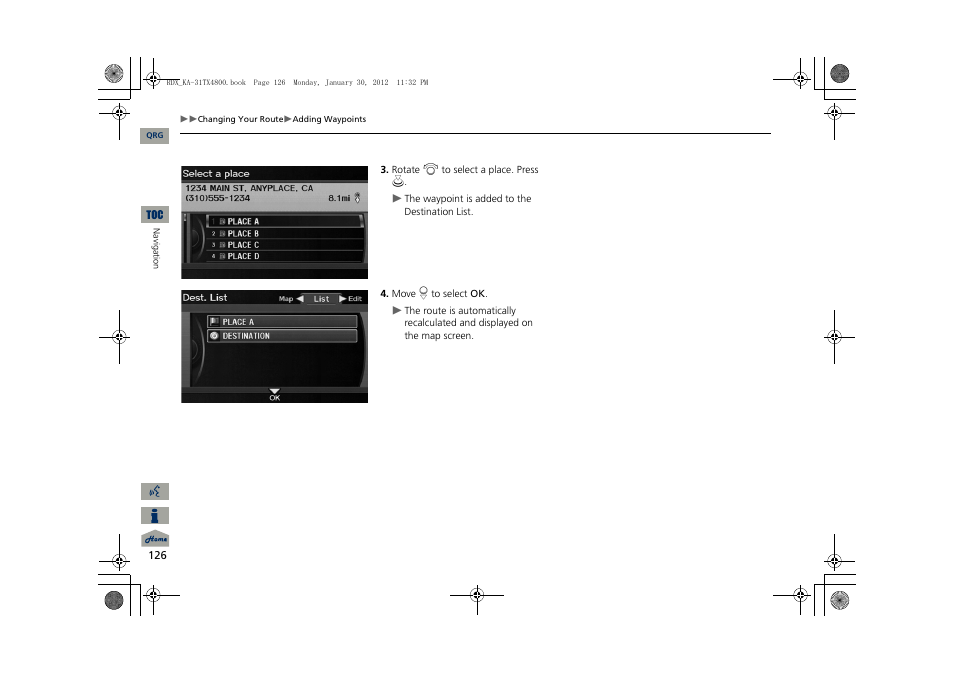 Acura 2013 RDX Navigation User Manual | Page 127 / 260