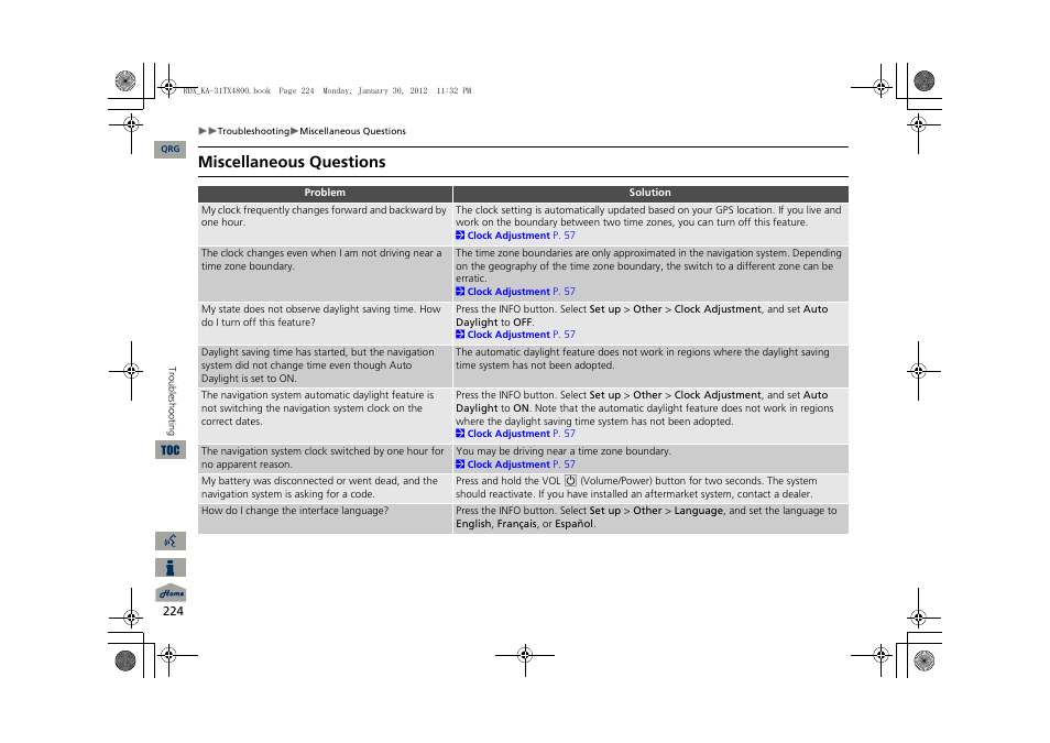 Miscellaneous questions | Acura 2013 RDX Navigation User Manual | Page 225 / 260