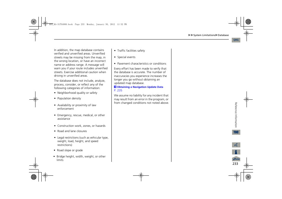 Acura 2013 RDX Navigation User Manual | Page 234 / 260