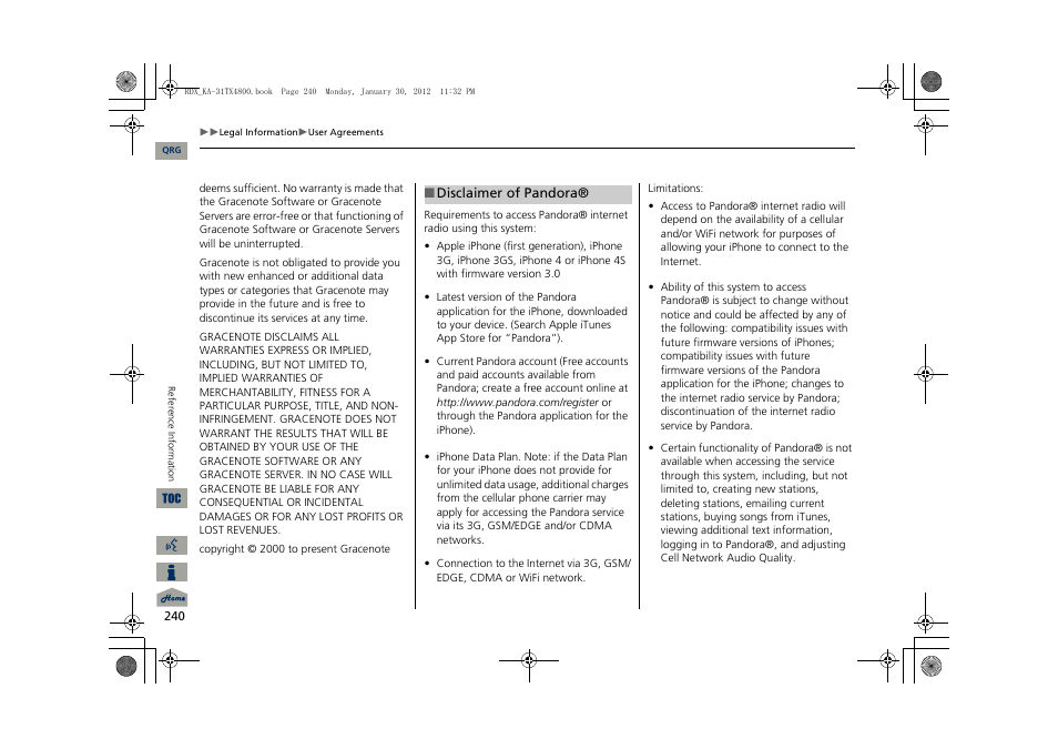 Acura 2013 RDX Navigation User Manual | Page 241 / 260