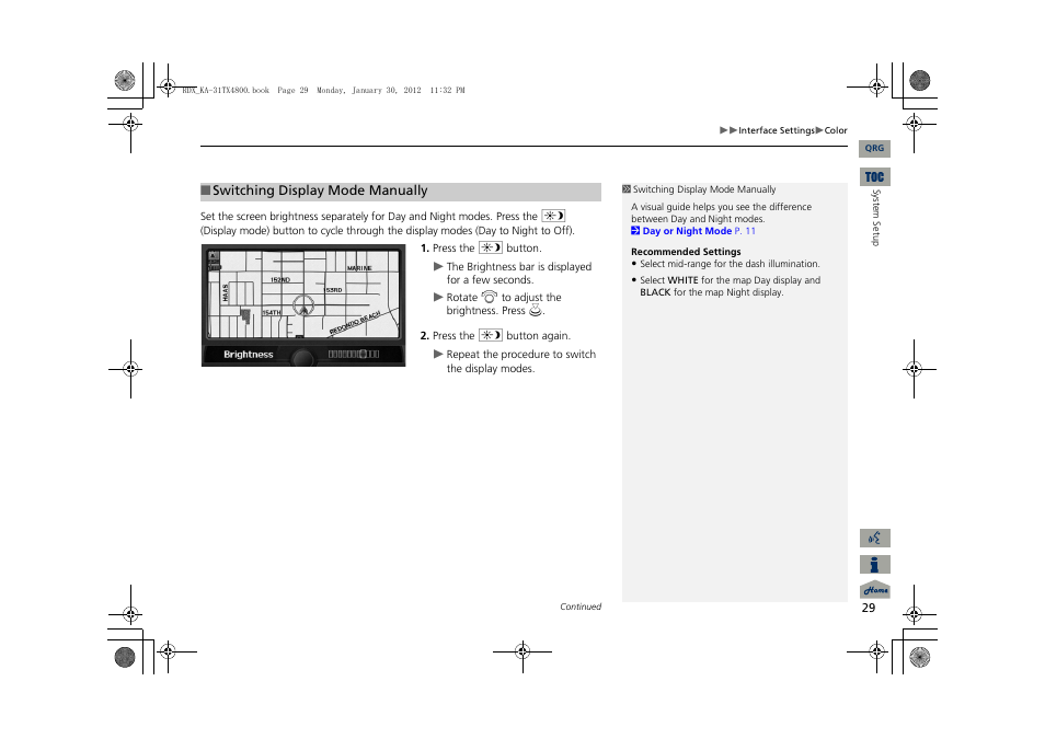 P29) | Acura 2013 RDX Navigation User Manual | Page 30 / 260