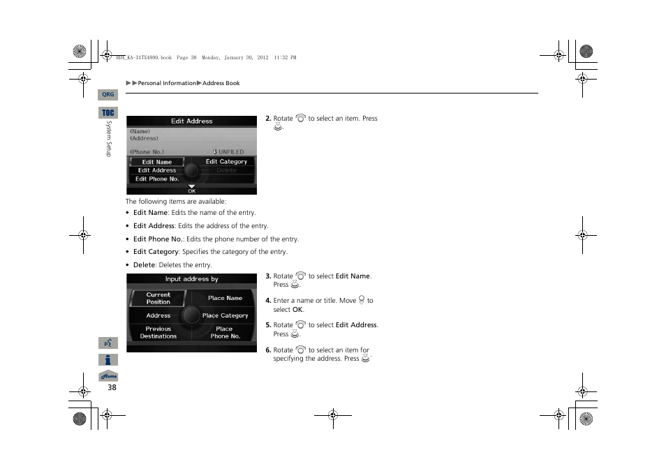 Acura 2013 RDX Navigation User Manual | Page 39 / 260