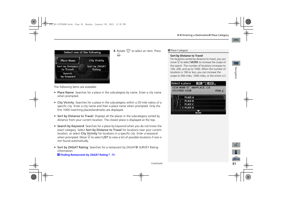 Acura 2013 RDX Navigation User Manual | Page 82 / 260