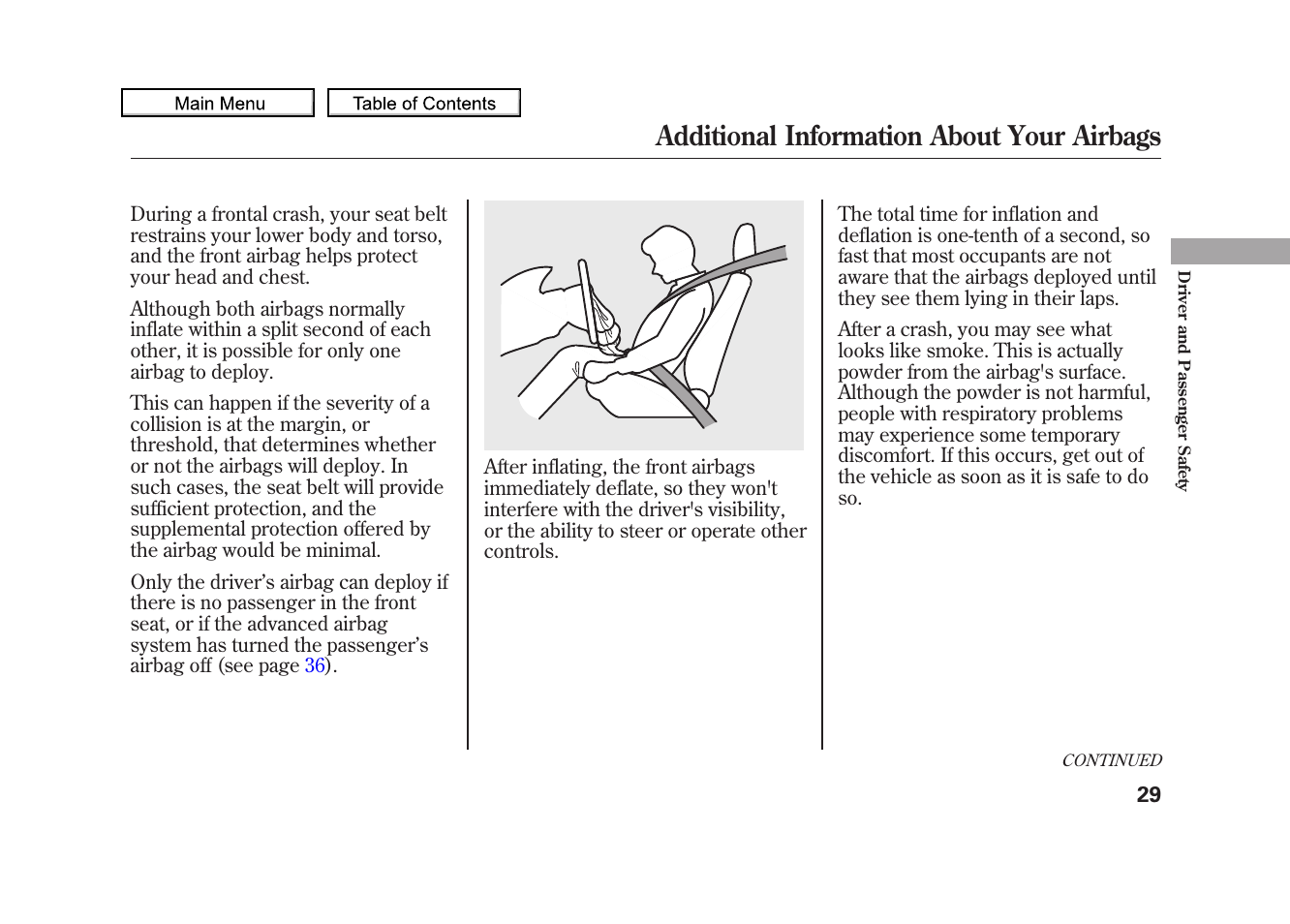 Additional information about your airbags, 2010 zdx | Acura 2010 ZDX User Manual | Page 33 / 643