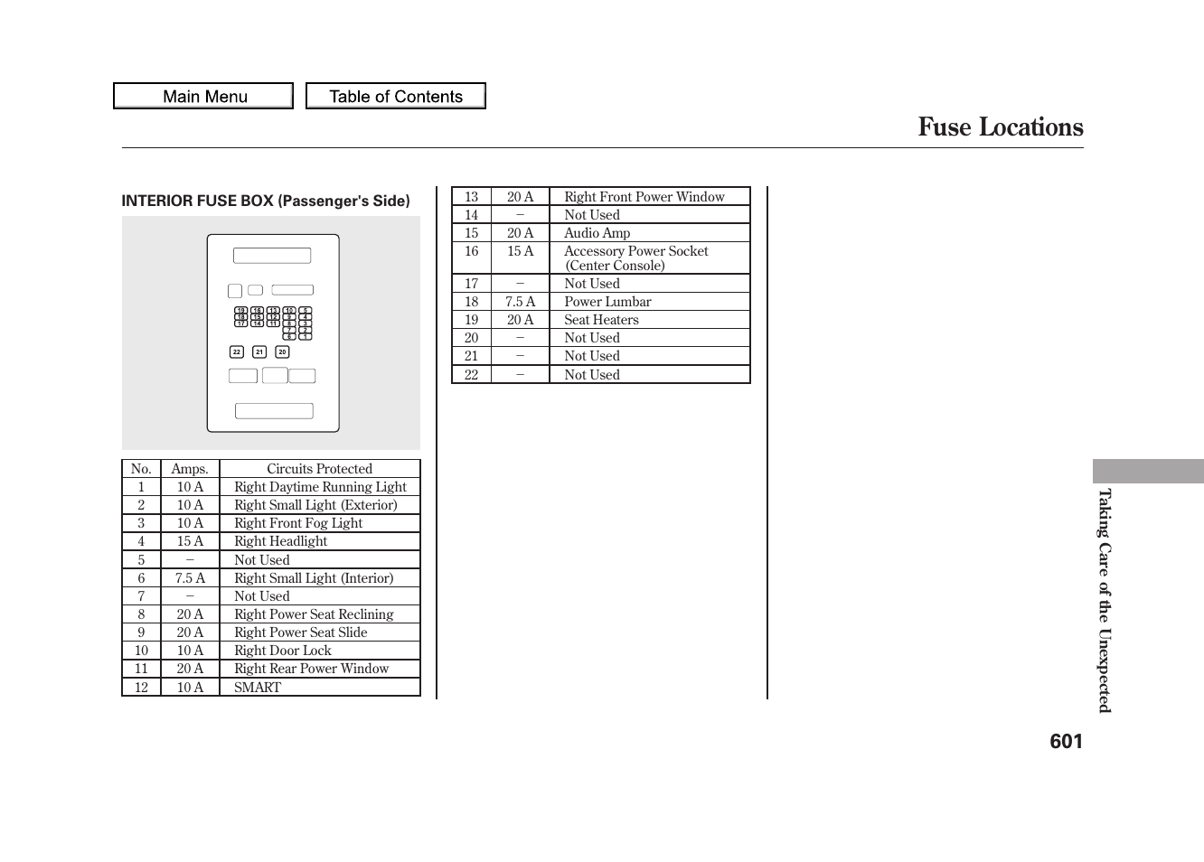 Fuse locations, 2010 zdx | Acura 2010 ZDX User Manual | Page 605 / 643