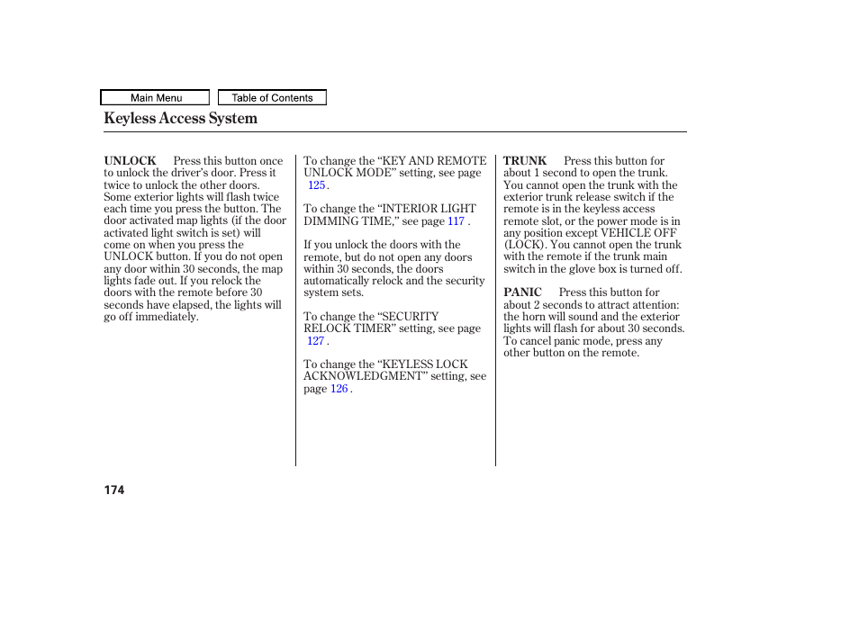 Keyless access system | Acura 2010 TL User Manual | Page 177 / 612
