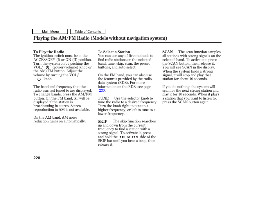 Acura 2010 TL User Manual | Page 231 / 612