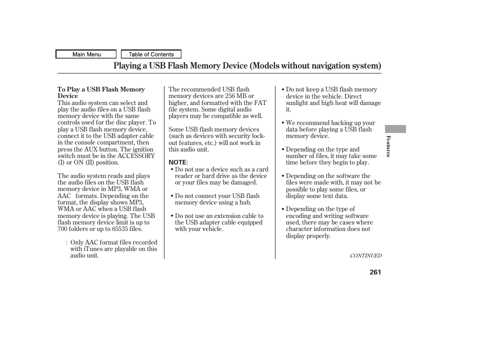 Acura 2010 TL User Manual | Page 264 / 612