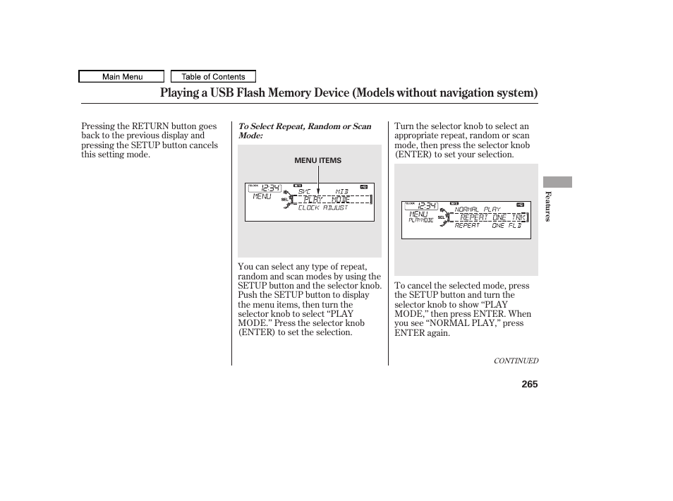 Acura 2010 TL User Manual | Page 268 / 612