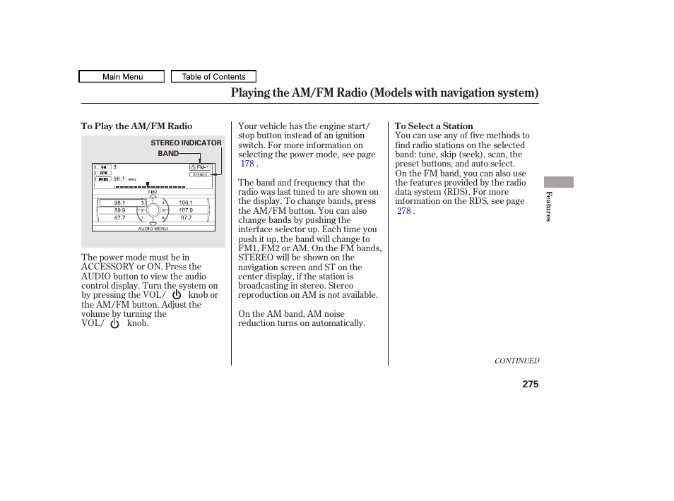 Acura 2010 TL User Manual | Page 278 / 612