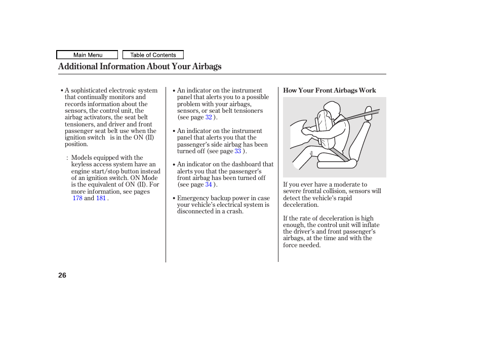 Additional information about your airbags | Acura 2010 TL User Manual | Page 29 / 612
