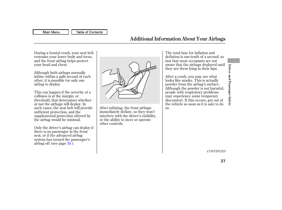 Additional information about your airbags | Acura 2010 TL User Manual | Page 30 / 612