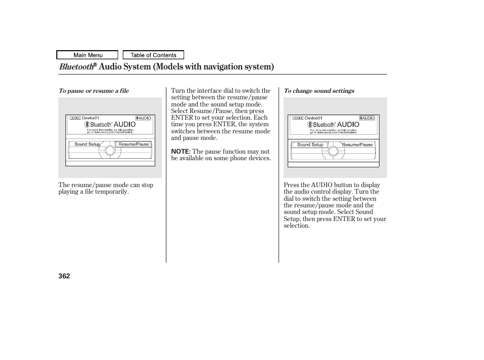 Audio system (models with navigation system) | Acura 2010 TL User Manual | Page 365 / 612