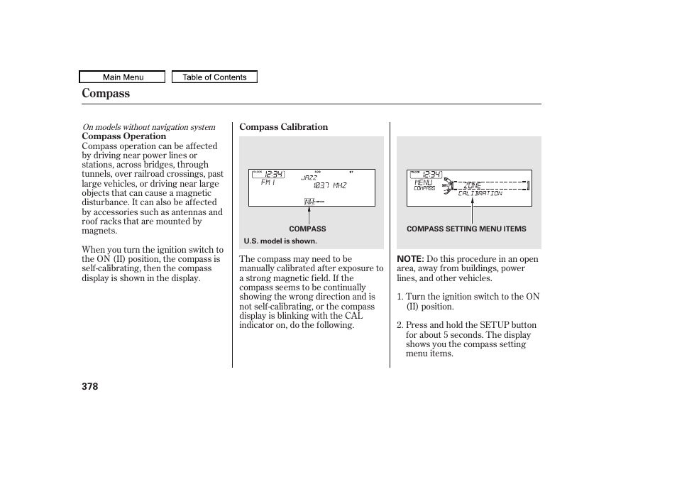 Compass | Acura 2010 TL User Manual | Page 381 / 612