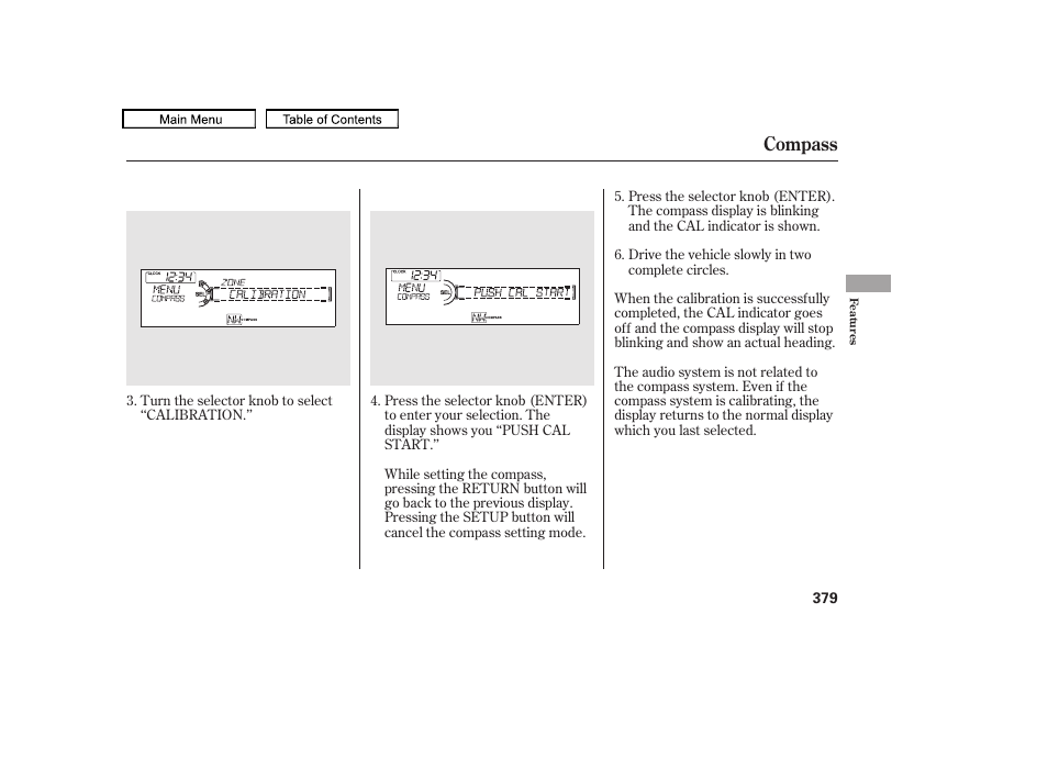 Compass | Acura 2010 TL User Manual | Page 382 / 612