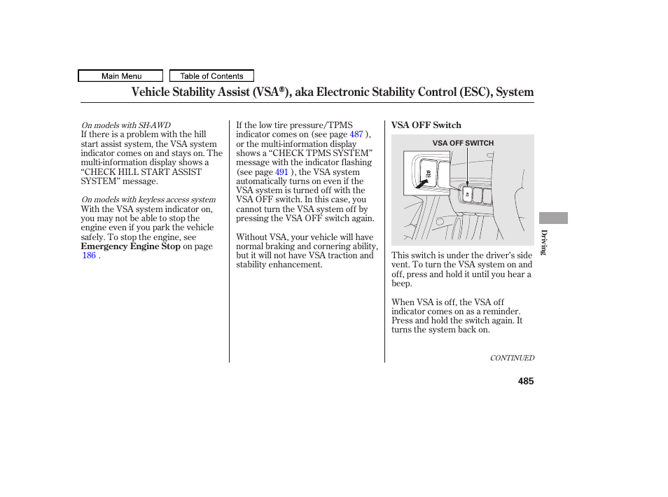 Acura 2010 TL User Manual | Page 488 / 612