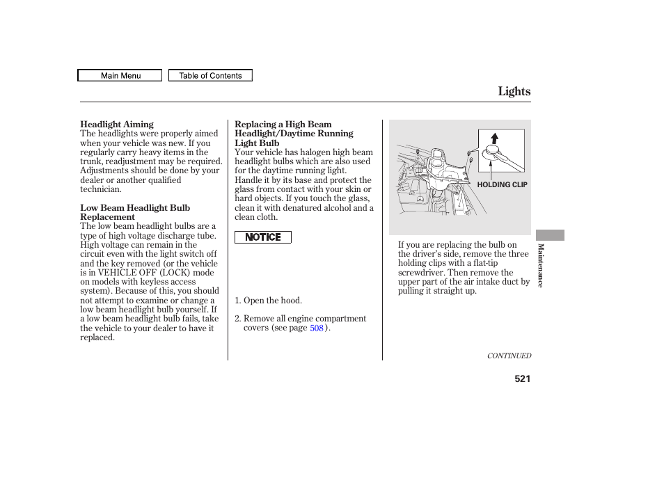 Lights | Acura 2010 TL User Manual | Page 524 / 612